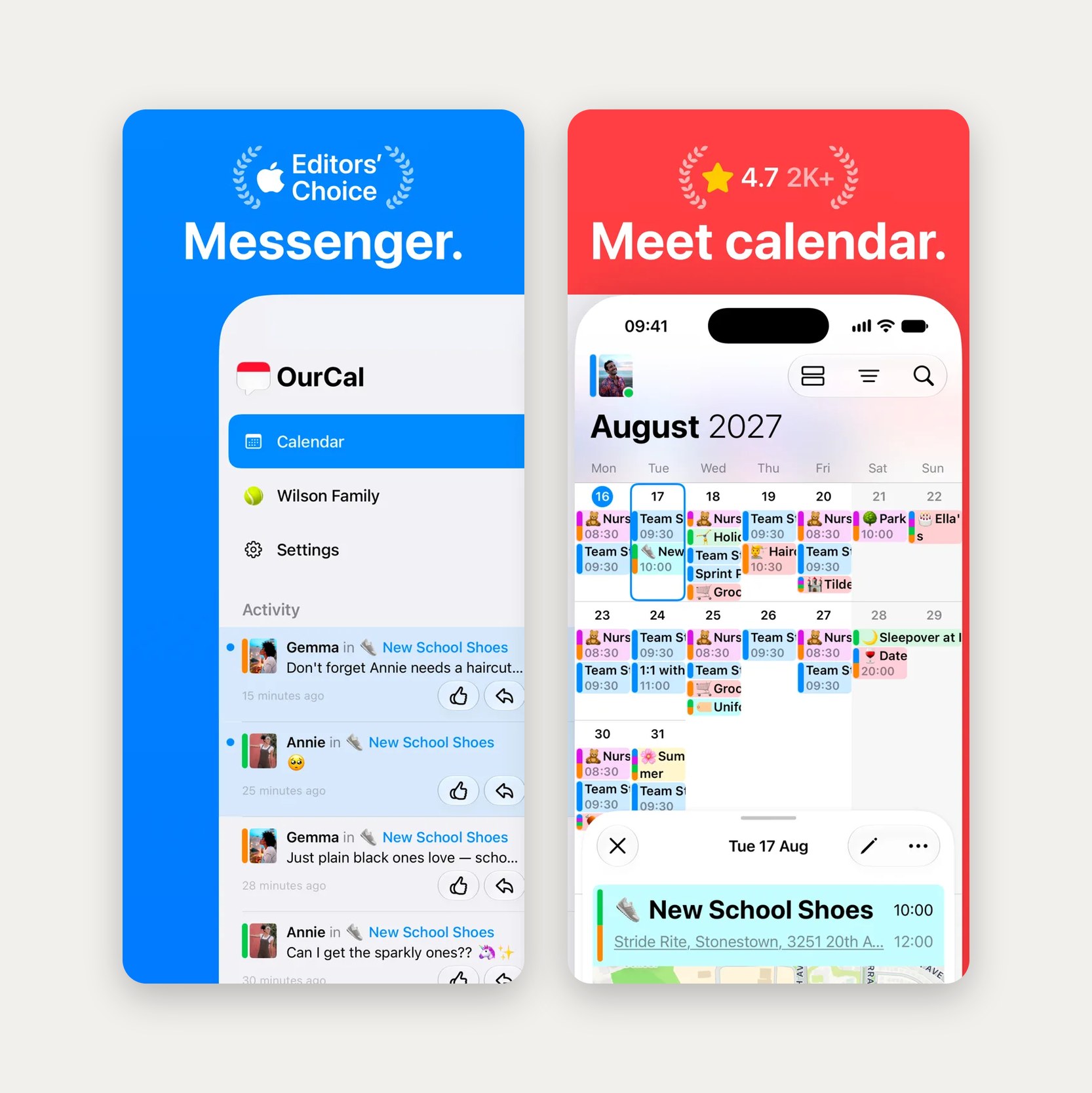 Sometimes, it's hard to sync everyone's busy schedules. But, sharing a calendar can help. That's where OurCal begins to shine.