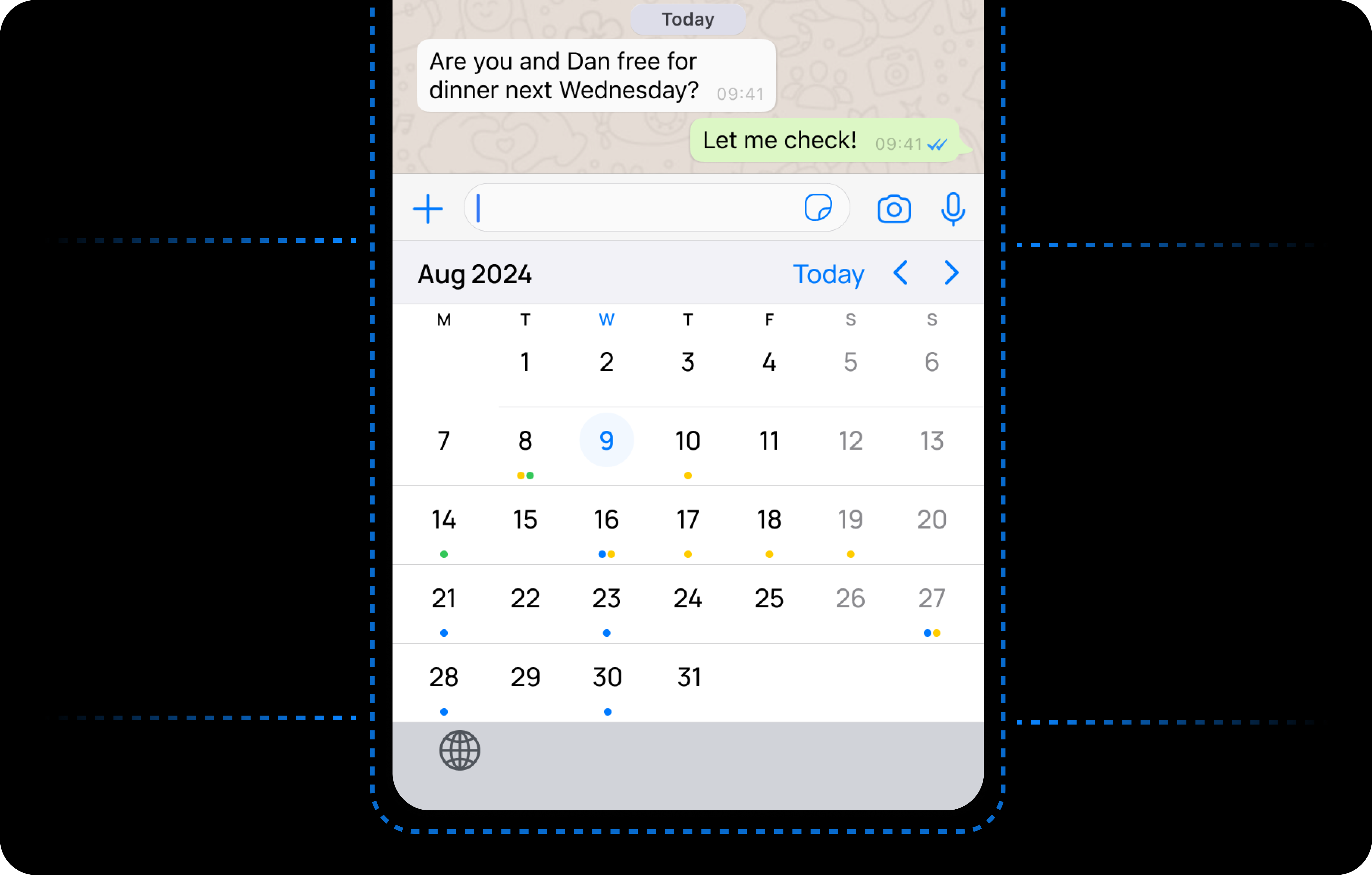 An OurCal calendar feature