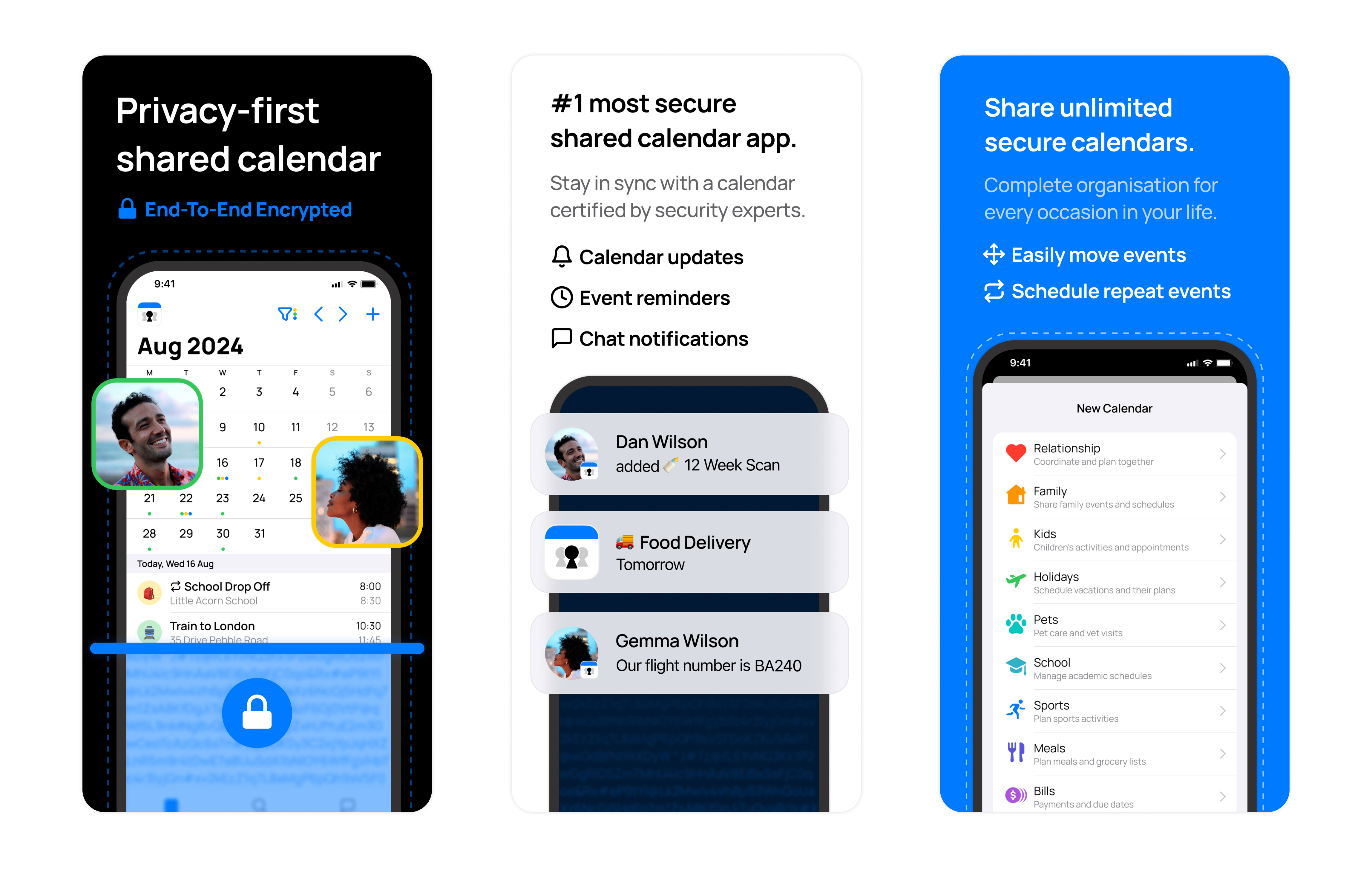 The OurCal shared calendar app