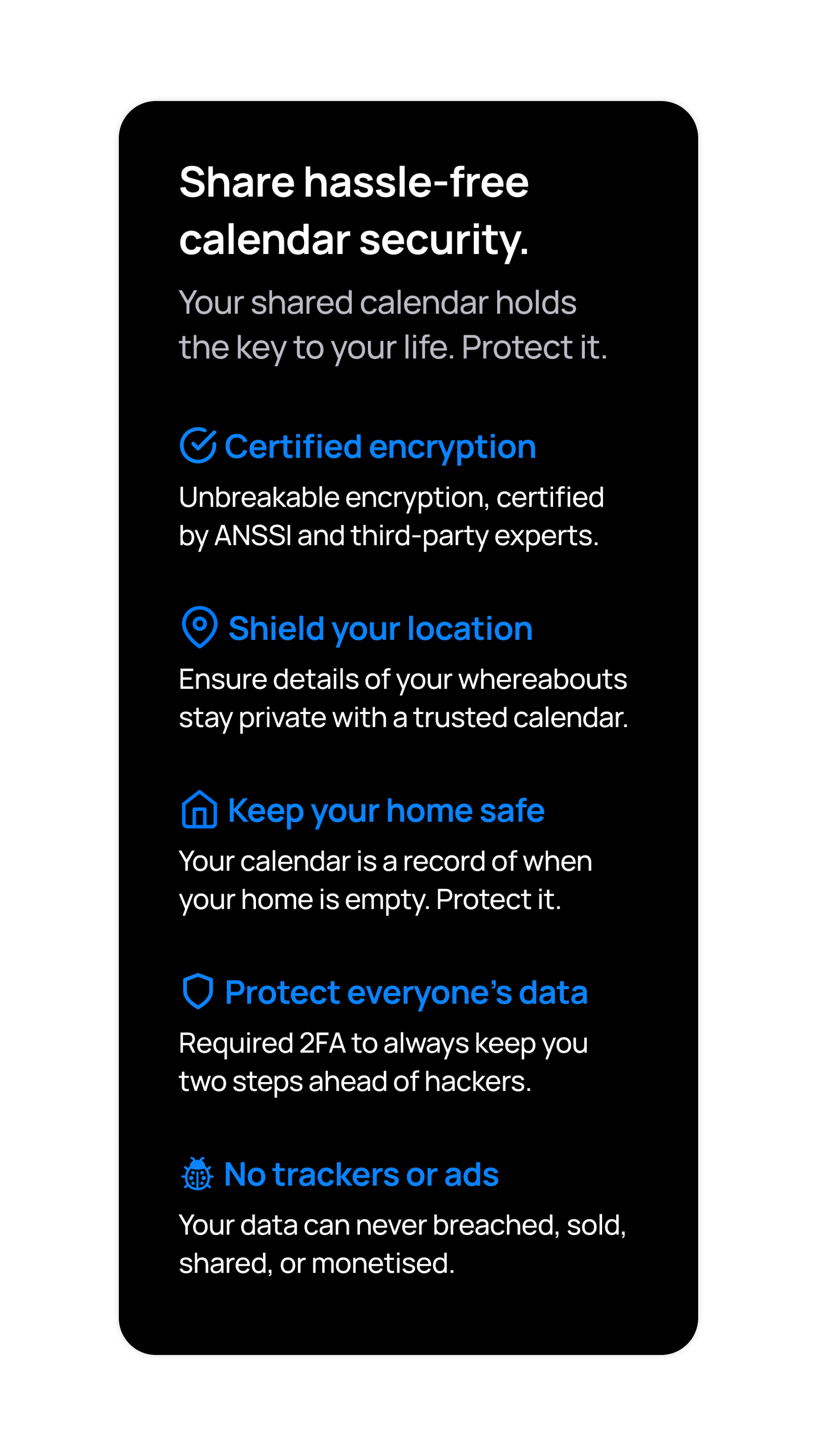 The OurCal shared calendar app