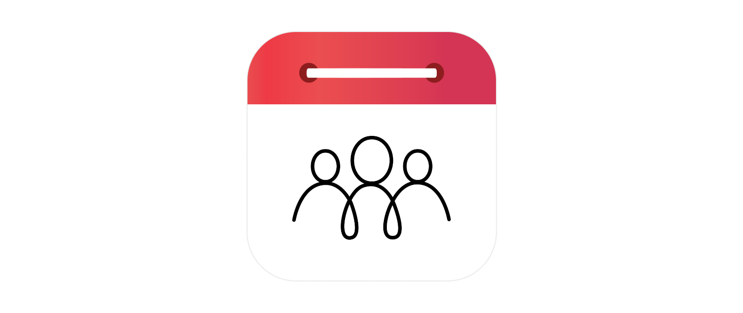 A shared calendar app shown on a phone