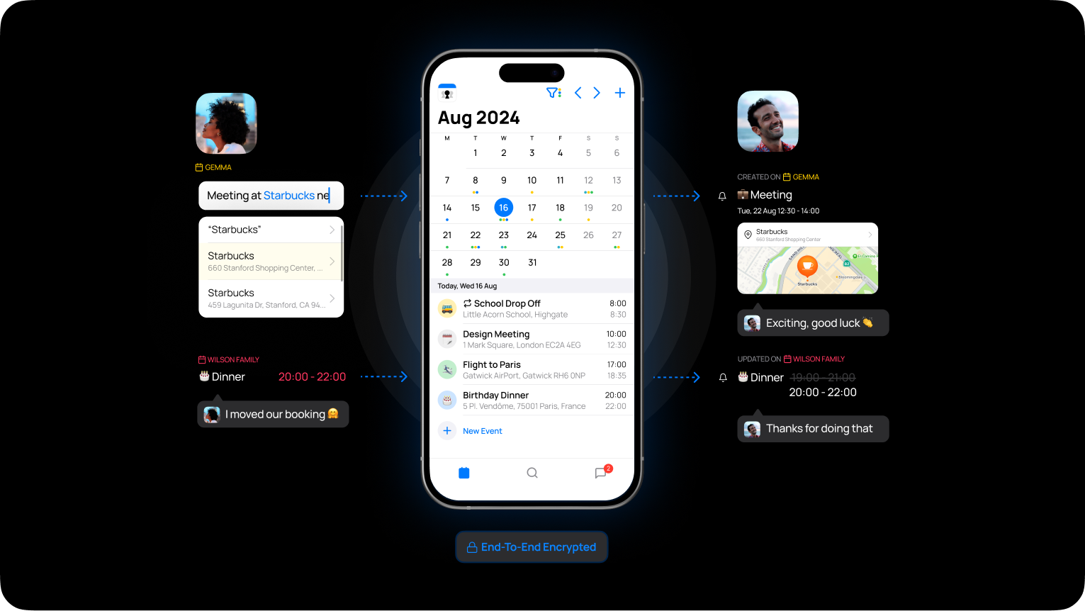 The OurCal shared calendar app