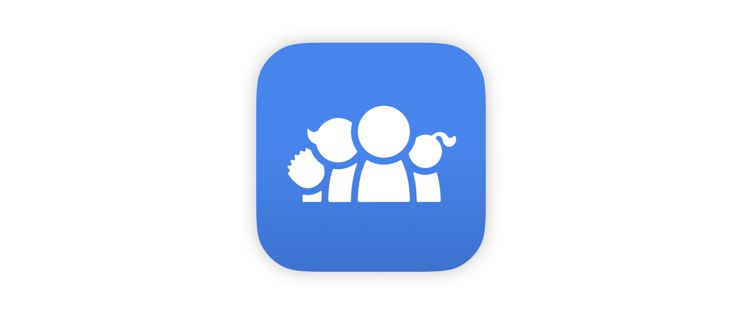 Family Wall shared calendar app icon, 2 parent icons and 2 children