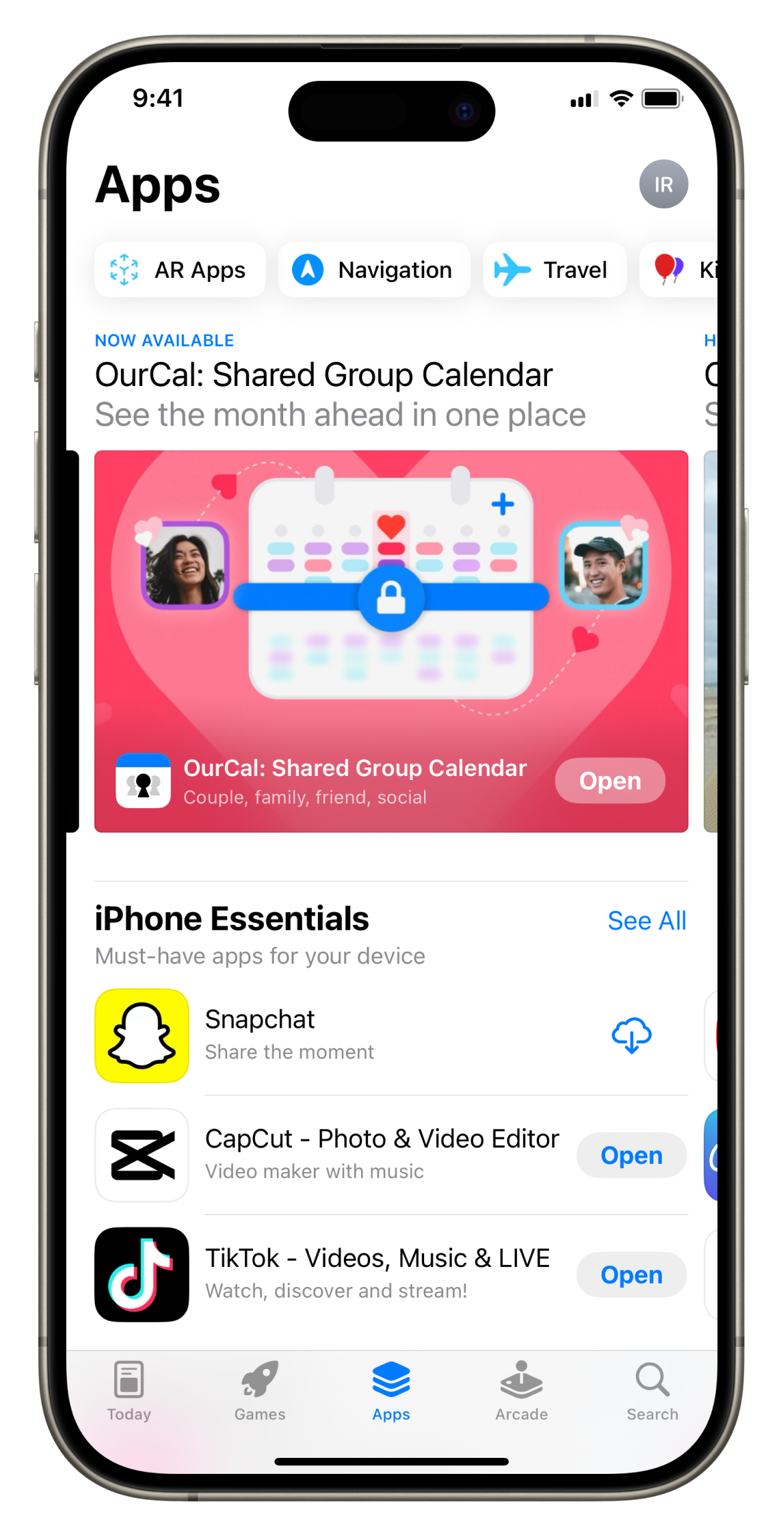 OurCal featured in the App Store