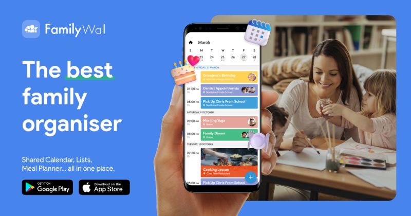 FamilyWall Family Organisation Shared Calendar App