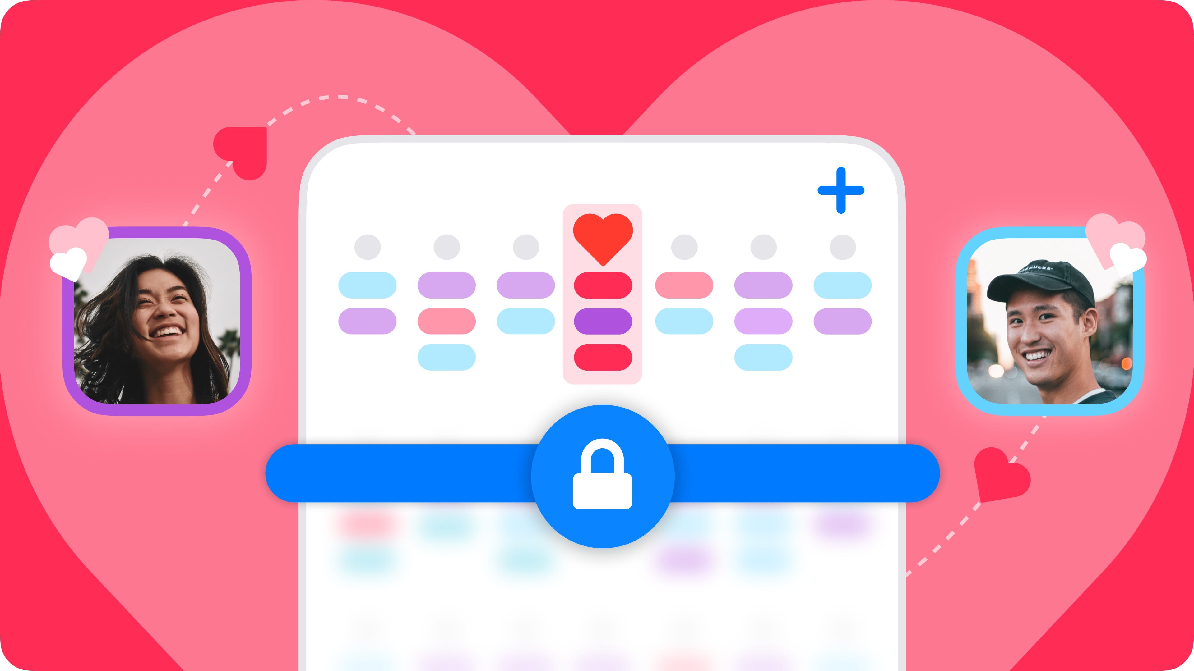 The OurCal shared calendar for long-distance couples