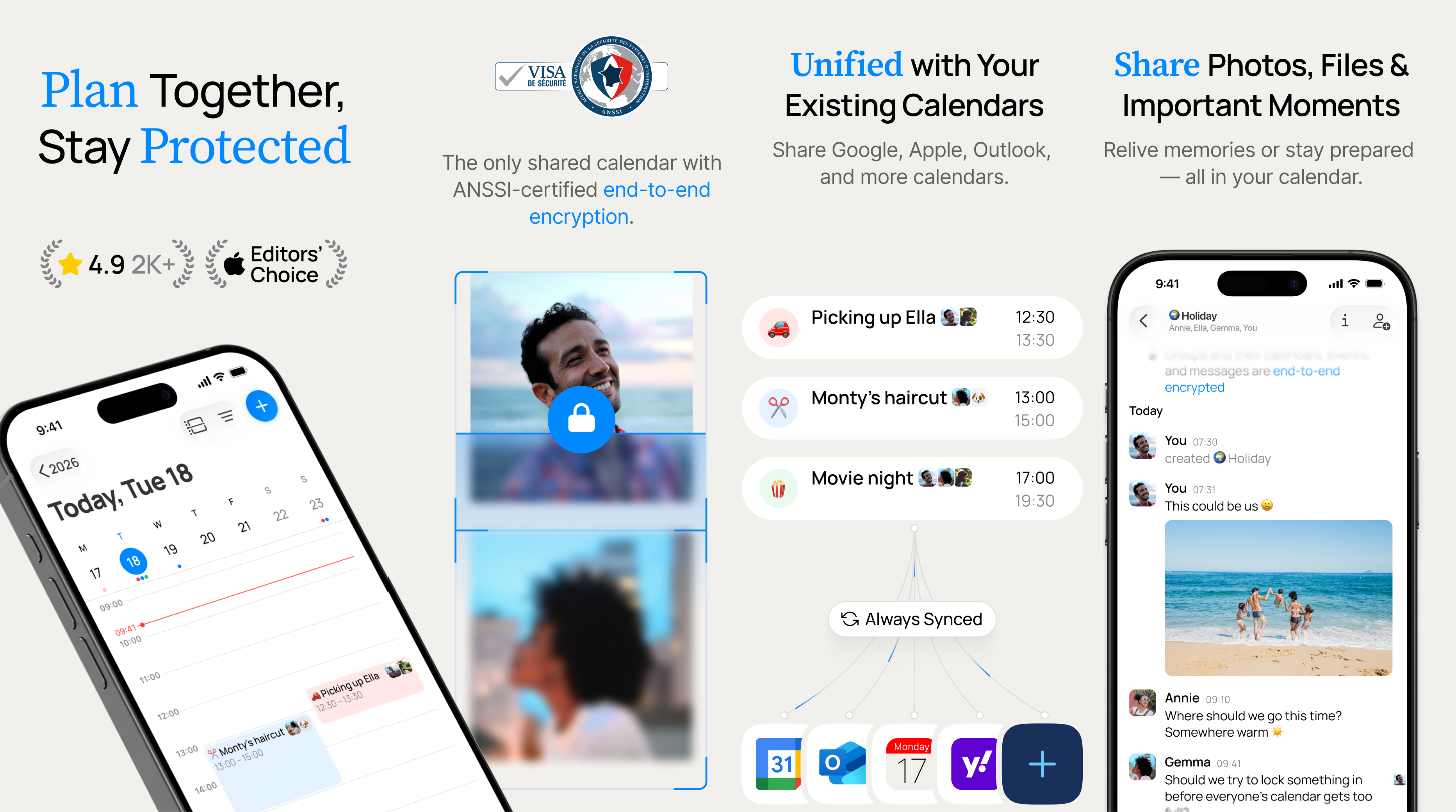 The OurCal shared calendar app