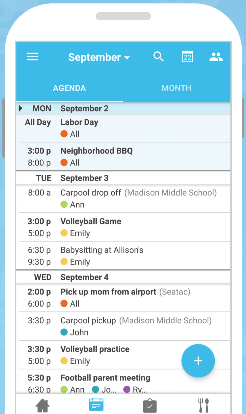 The Cozi calendar