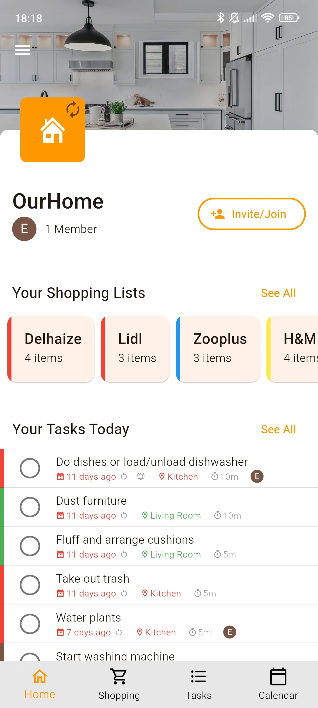 The OurHome app